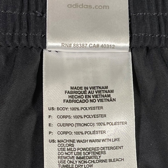 Adidas size small dark grey with blue stripes Capri pants elastic waist & ankles - Picture 14 of 15